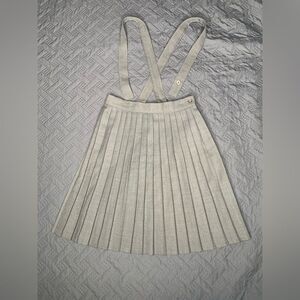 Chic Gray Pleated Mini Skirt